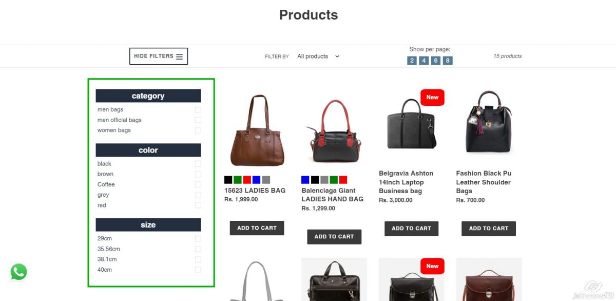 filter products by tag