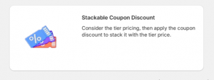 stackable coupon discount