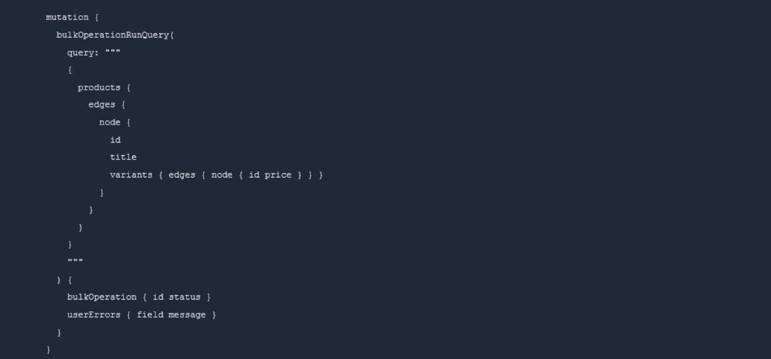 Bulk Query Mutation Bulk Query Mutation