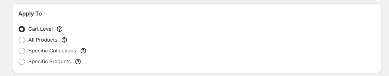 apply to cart level apply to cart level