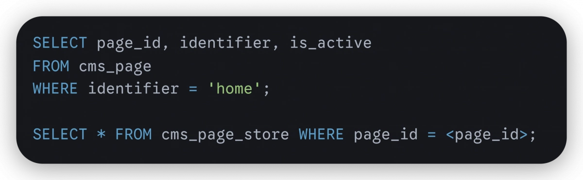 Magento Homepage 404-3 Verify CMS Page