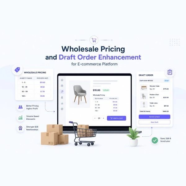 Wholesale Pricing and Draft Order Enhancement for E-commerce Platform square(1) 1 Wholesale Pricing and Draft Order Enhancement for E-commerce Platform square