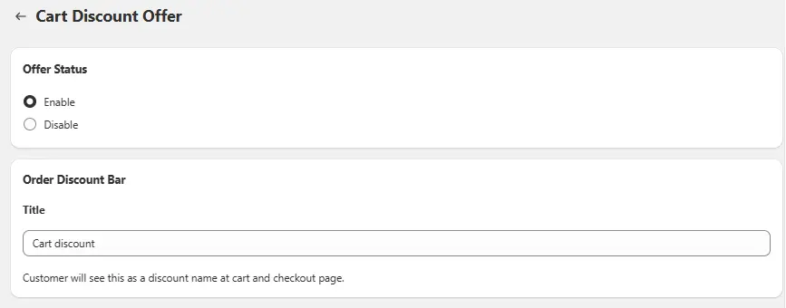 image3 Configure the Cart Discount Offer